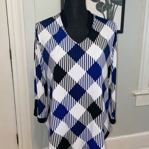 New York & Co argyle pattern shirt